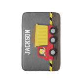 Dump Truck Construction Builder Boys Room Decline Badmat (Voorkant Verticaal)