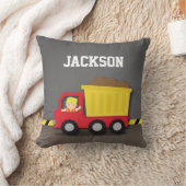 Dump Truck Construction Builder Boys Room Decline Kussen (Deken)
