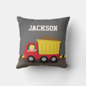 Dump Truck Construction Builder Boys Room Decline Kussen (Achterkant)