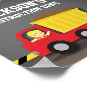 Dump Truck Construction Builder Boys Room Decline Poster (Hoek)