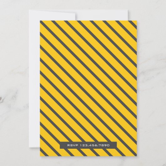 Dump Truck Construction Kids Birthday Party Kaart (Achterkant)