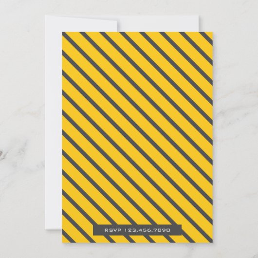 Dump Truck Construction Kids Birthday Party nodigt Kaart (Achterkant)