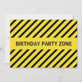 Dump Truck Construction Thema Birthday Party Kaart (Achterkant)