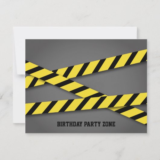 Dump Truck Construction Thema Birthday Party Kaart (Achterkant)