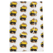 Dump Truck Construction Vehicle Mud Medium Cadeauzakje (Achterkant)