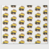 Dump Truck Construction Vehicle Mud Waterverf Cadeaupapier (Vlak)