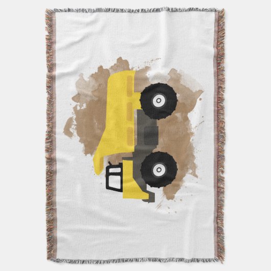 Dump Truck Construction Vehicle Mud Waterverf Deken (Voorkant Verticaal)