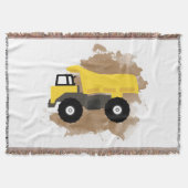 Dump Truck Construction Vehicle Mud Waterverf Deken (Voorkant)