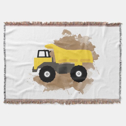 Dump Truck Construction Vehicle Mud Waterverf Deken (Voorkant)