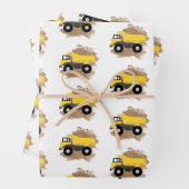 Dump Truck Construction Vehicle Mud Waterverf Inpakpapier Vel (In situ)