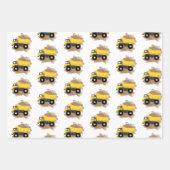 Dump Truck Construction Vehicle Mud Waterverf Inpakpapier Vel (Voorkant)