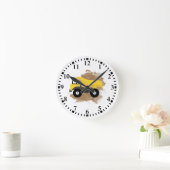 Dump Truck Construction Vehicle Mud Waterverf Ronde Klok (Huis)