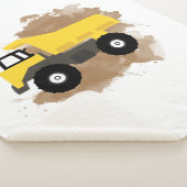 Dump Truck Construction Vehicle Mud Waterverf Sherpa Deken (3/4)