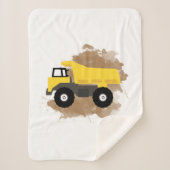 Dump Truck Construction Vehicle Mud Waterverf Sherpa Deken (Voorkant)