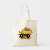 Dump Truck Construction Vehicle Mud Waterverf Tote Bag (Voorkant)