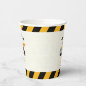 Dump Truck Construction Zone Birthday ballon Papieren Bekers (Links)