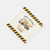 Dump Truck Construction Zone Verjaardag Papier Ser Servet (Hoek)