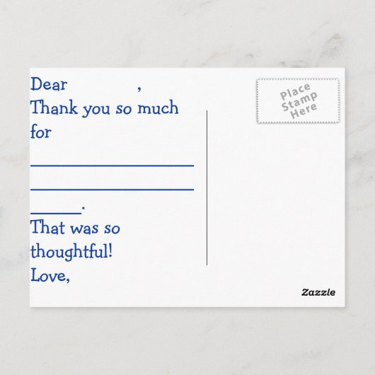 Dump truck DANK U briefkaart (personaliseren) (Achterkant)