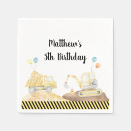 Dump Truck Digger Birthday Servet