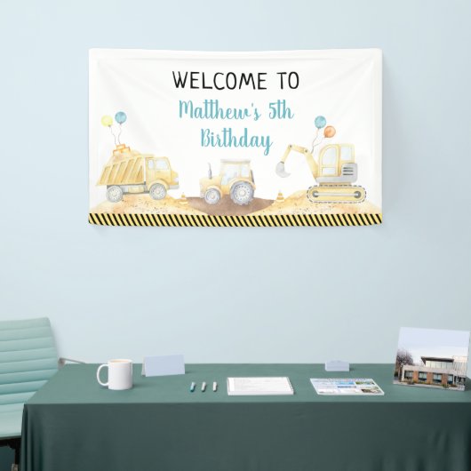 Dump Truck Digger Birthday Spandoek (Beurs)