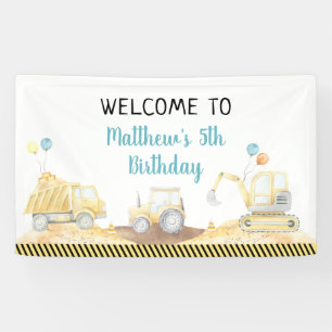 Dump Truck Digger Birthday Spandoek