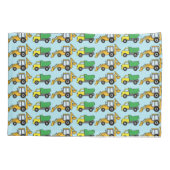 Dump Truck en Backhoe Pattern Kussensloop (Achterkant)