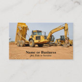dump truck en backhoe visitekaartje (Voorkant)