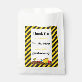 Dump Truck en Digger Bedankzakje