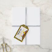 Dump Truck en Digger Gift Bag Label Cadeaulabel (Met Touw)
