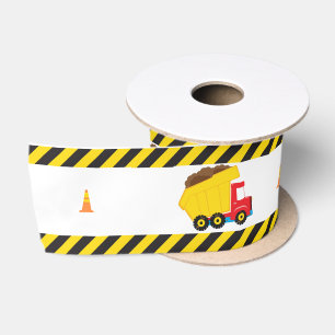 Dump Truck en Digger Satijnen Lint
