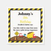 Dump Truck en Digger Servet (Voorkant)