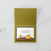 Dump Truck en Digger Verjaardag Dank u Bedankkaart (Binnen)