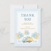 Dump Truck First Birthday Boy Bedankkaart (Voorkant)