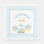 Dump Truck First Birthday Boy Servet (Voorkant)