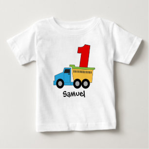 Dump Truck First Birthday Tshirts op maat