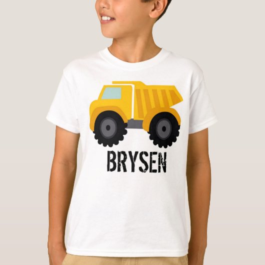 Dump Truck Gepersonaliseerd T-Shirt (Voorkant)
