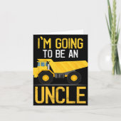 Dump Truck I'm Going To Be An Uncle New Baby Kaart (Voorkant)