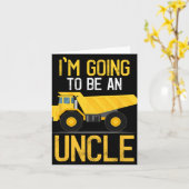 Dump Truck I'm Going To Be An Uncle New Baby  Kaart (Gele Bloem)