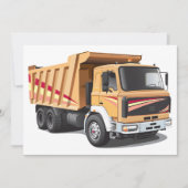 Dump Truck Invitations Kaart (Voorkant)