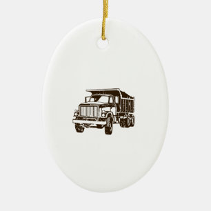 Dump Truck Keramisch Ornament