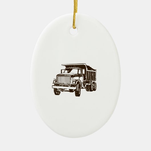 Dump Truck Keramisch Ornament (Voorkant)