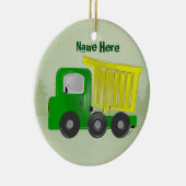 Dump Truck Kerstannament (personaliseren) Keramisch Ornament (Rechts)