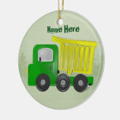 Dump Truck Kerstannament (personaliseren) Keramisch Ornament (Links)