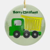 Dump Truck Kerstannament (personaliseren) Keramisch Ornament (Achterkant)