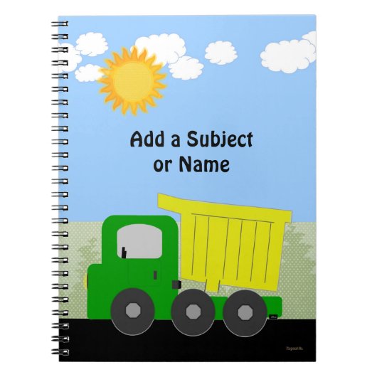 Dump Truck-laptop Notitieboek (Voorkant)