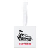 Dump Truck Love Red Decoratie (Voorkant)