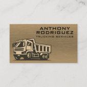 Dump Truck | Metaaltextuur Visitekaartje (Voorkant)