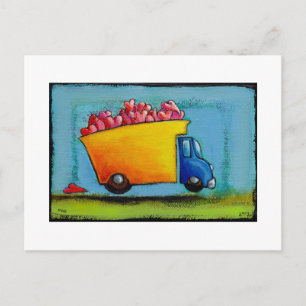 Dump Truck of Love — uniek leuke, gelukkige whimsi Briefkaart