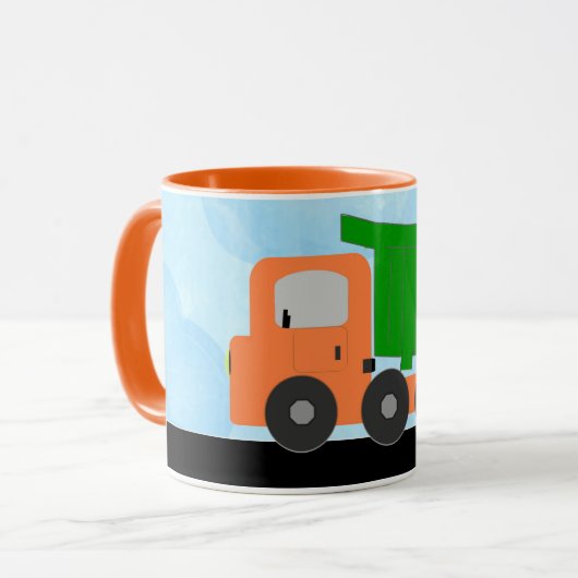 Dump Truck (oranje) Mok (Voorkant links)