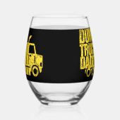 Dump Truck Papa Wijnglas Zonder Voet (Links)